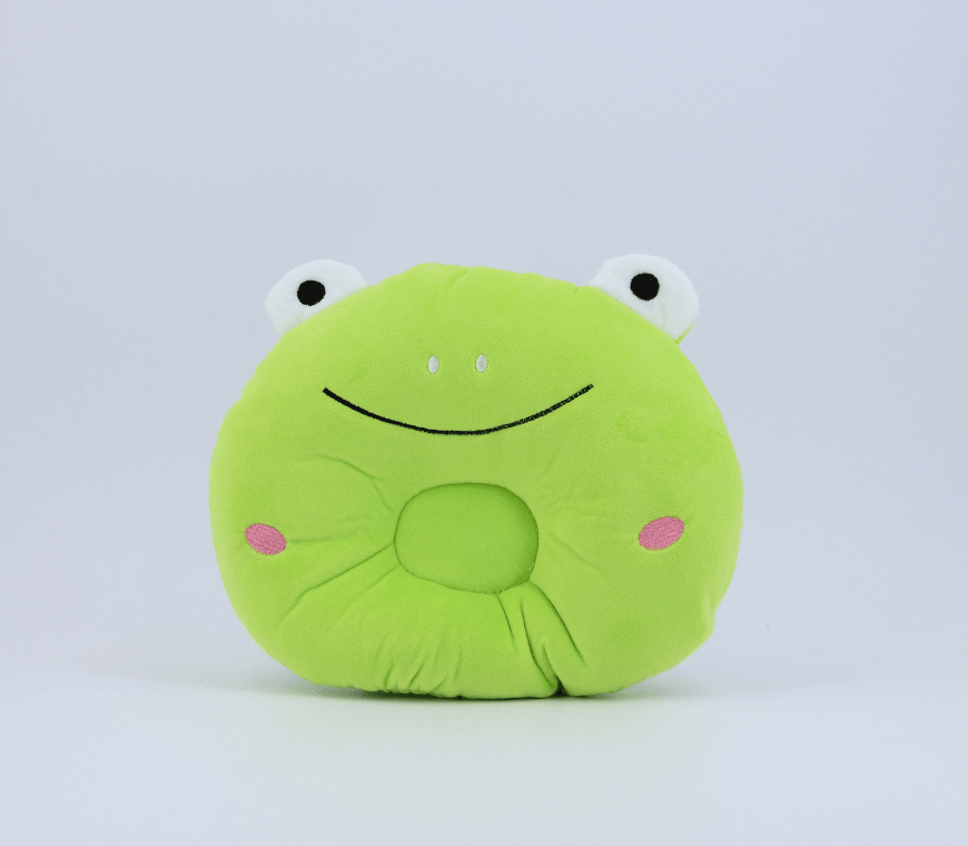 Baby frog face pillow
