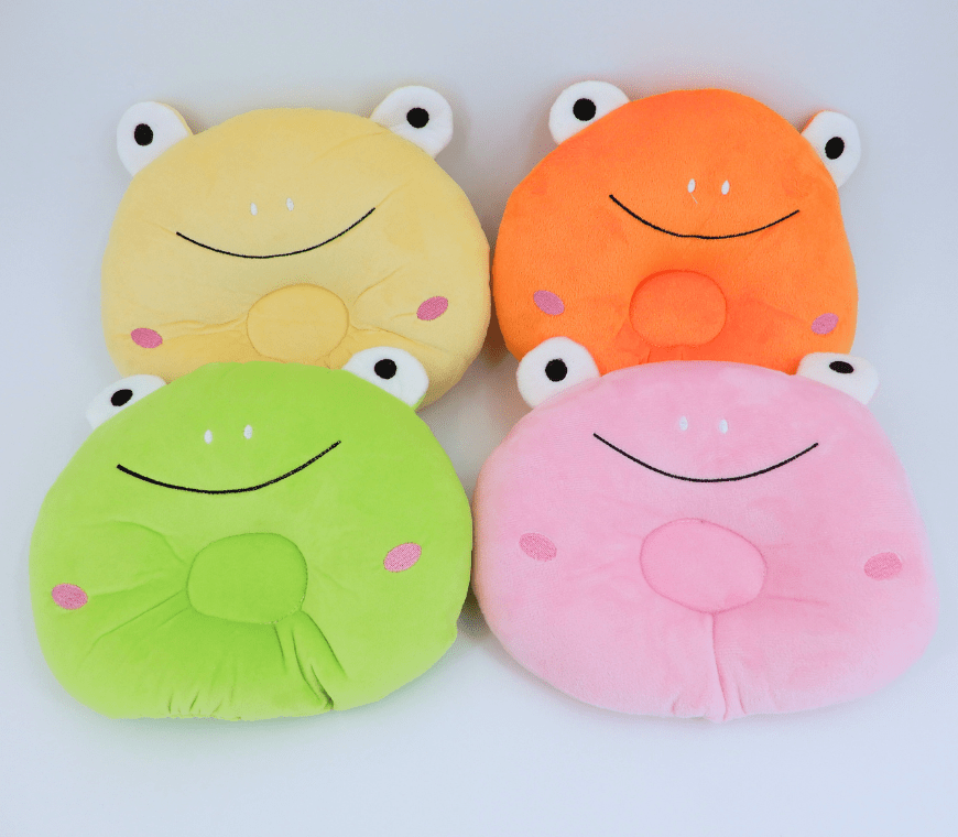 Baby frog face pillow –